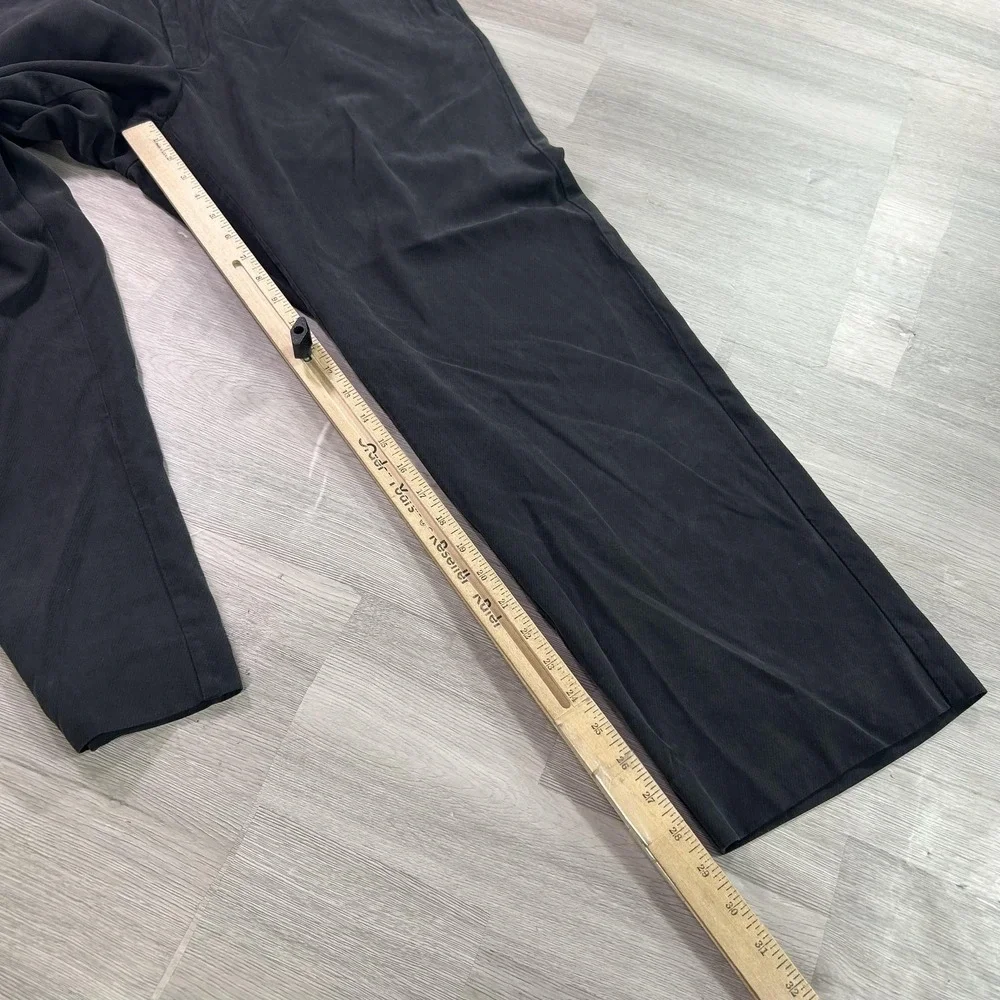 Tommy Bahama Pants Mens 38x30 Black Silk Cotton Chino Relaxed Fit Casual